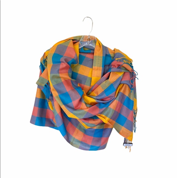 Ozsoy Accessories - Multicolor Plaid Scarf